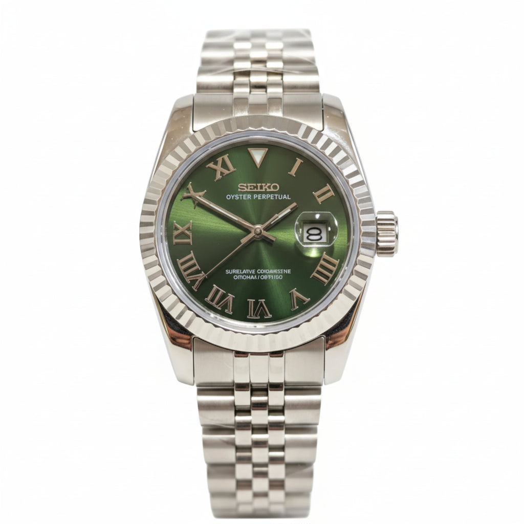 Mod Prestique Green Roman Dial