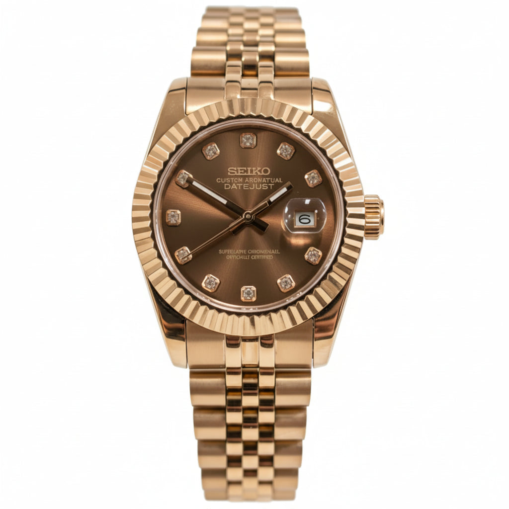 Mod Prestique Pink Chocolate Dial