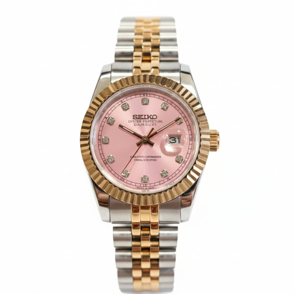 Mod Prestique Pind Dimond Rose Gold Dial