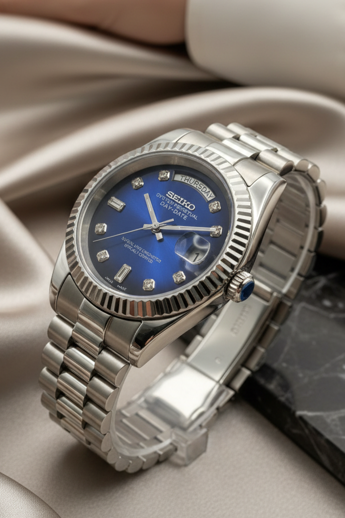 Mod Prestique-Date Blue Jewel Dial