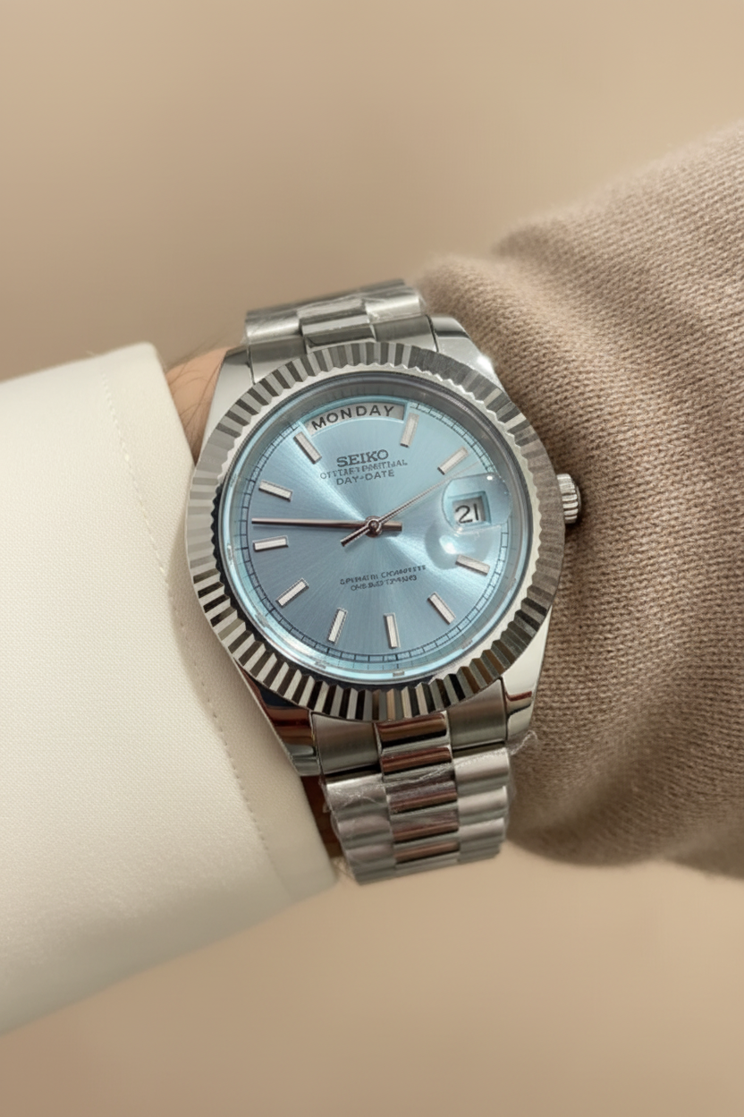 Mod Prestique-Date Light Blue Dial