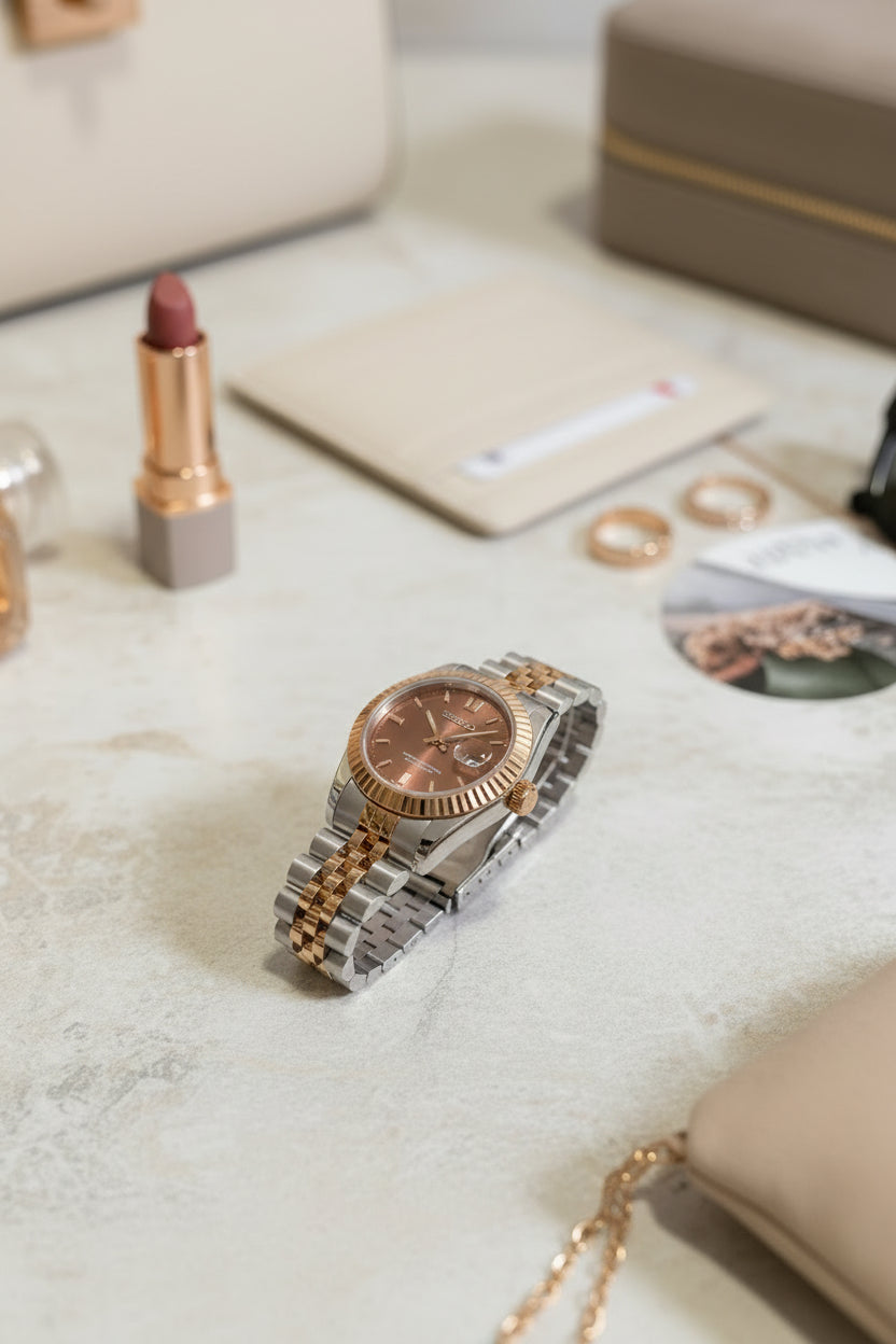 Mod Prestique Two Tone Rose Gold Dial