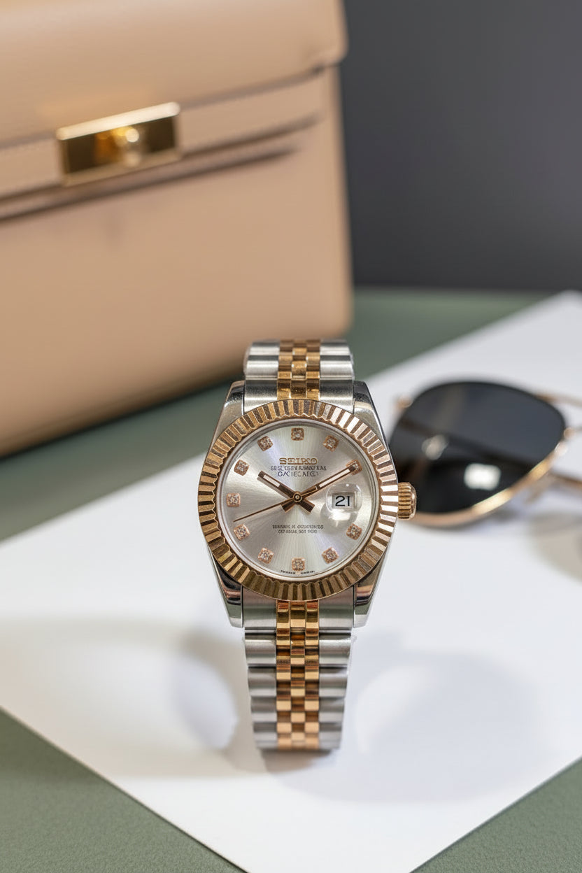 Mod Prestique Two tone Rose Gold Dial
