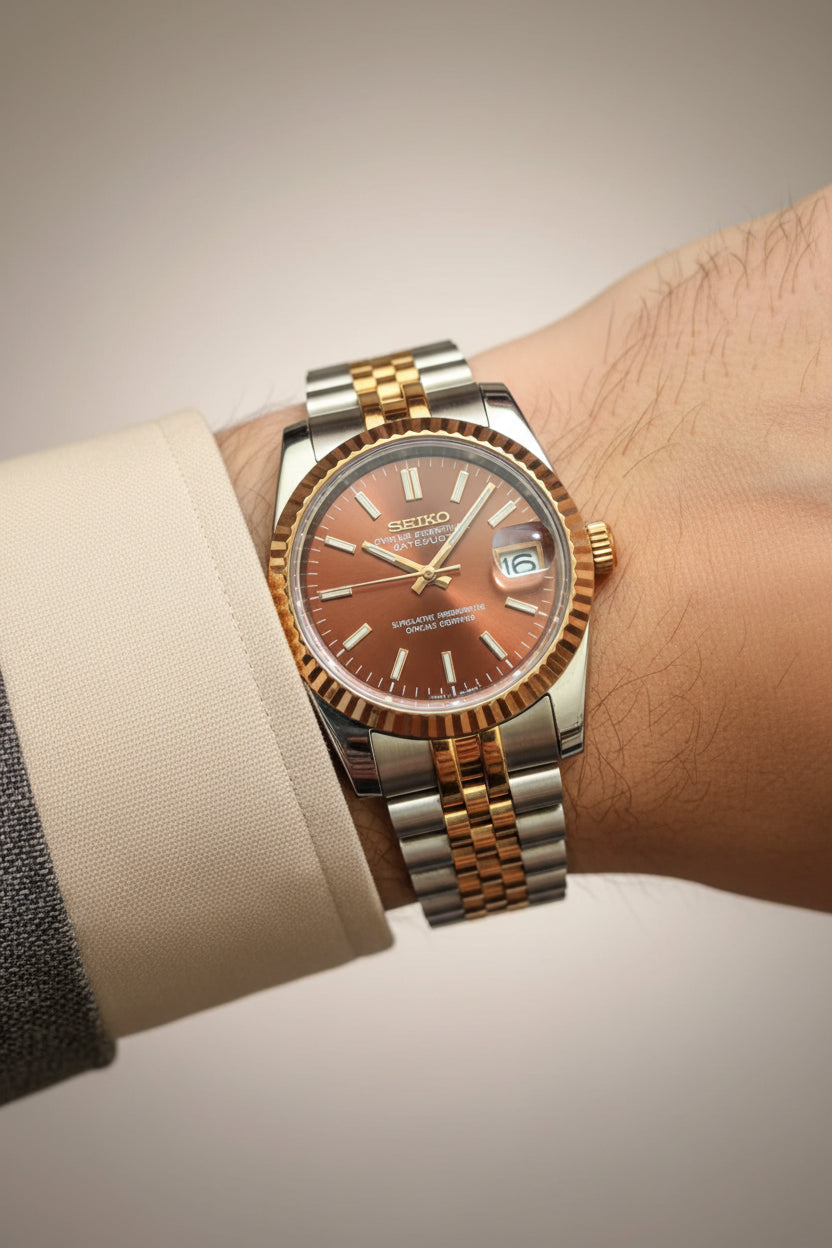 Mod Prestique Rose Gold Two Tone Dial